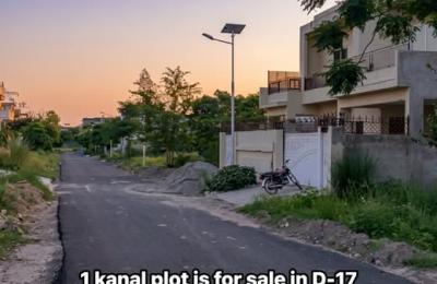 Kanal plot is for sale in D-17 Islamabad